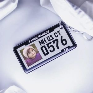 Number Plate Keychain with Photo